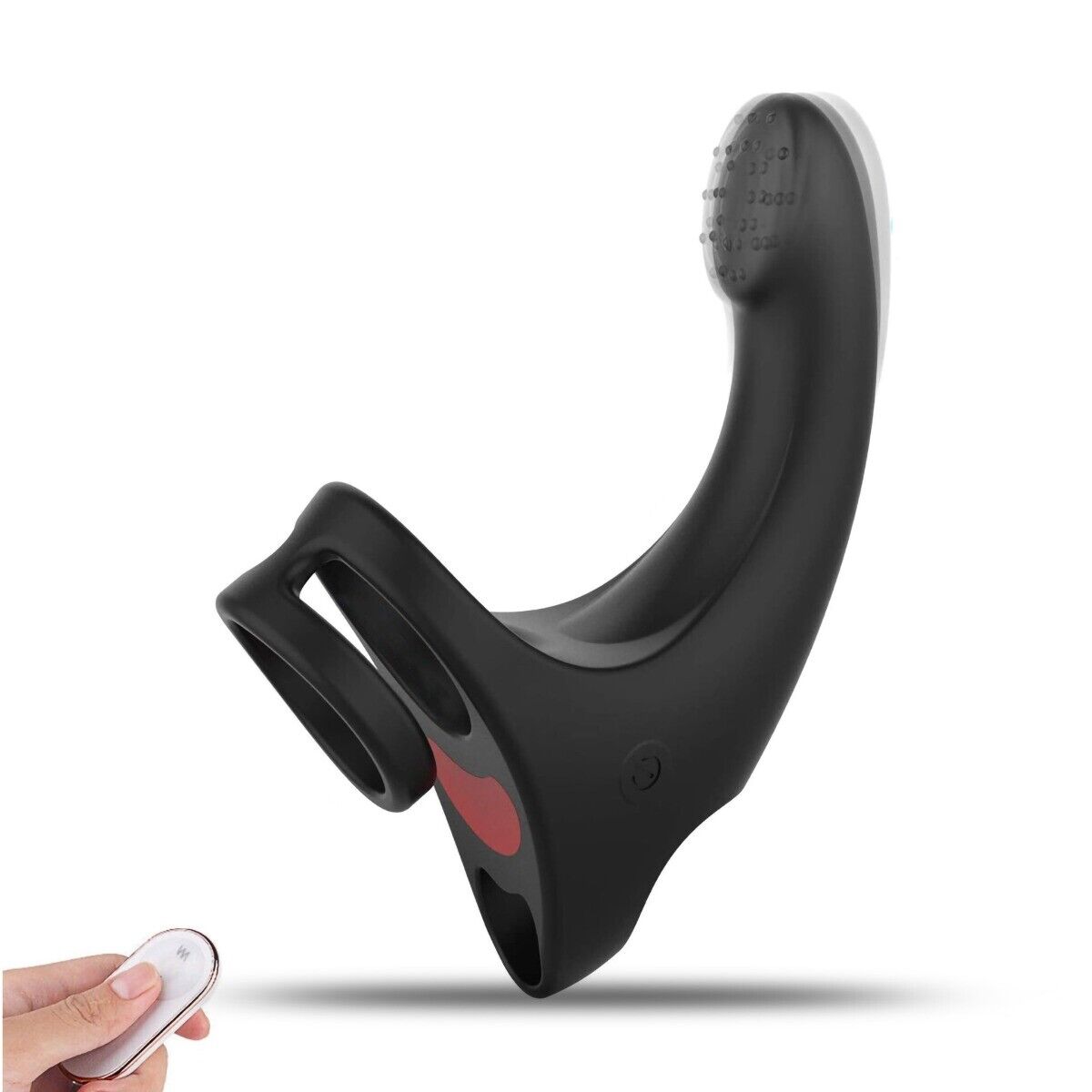 G-spot Finger Vibrator Vibrating Penis Cock Ring Perineum Teaser Sex Toy for Men