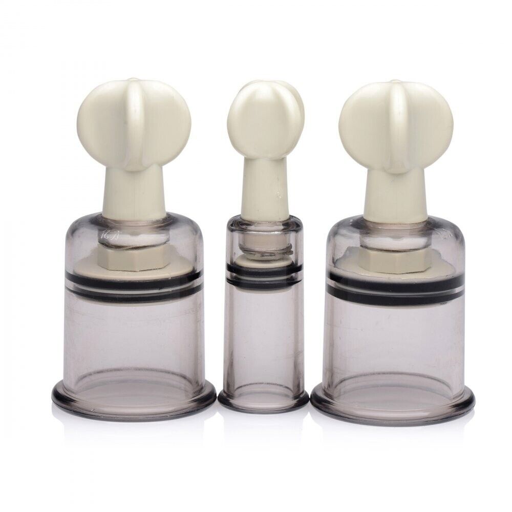 Fetish Clit and Nipple Suckers Set Suction Pump Enlarger Bondage Sex Toys