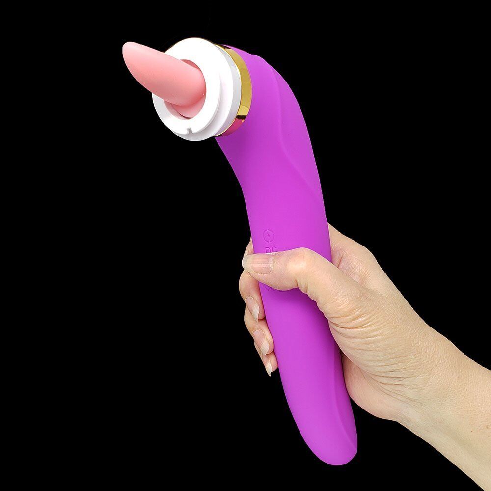 Automatic Tongue Oral Sex Clit Nipple Vaginal Pussy Pump Sucker G-spot Vibrator