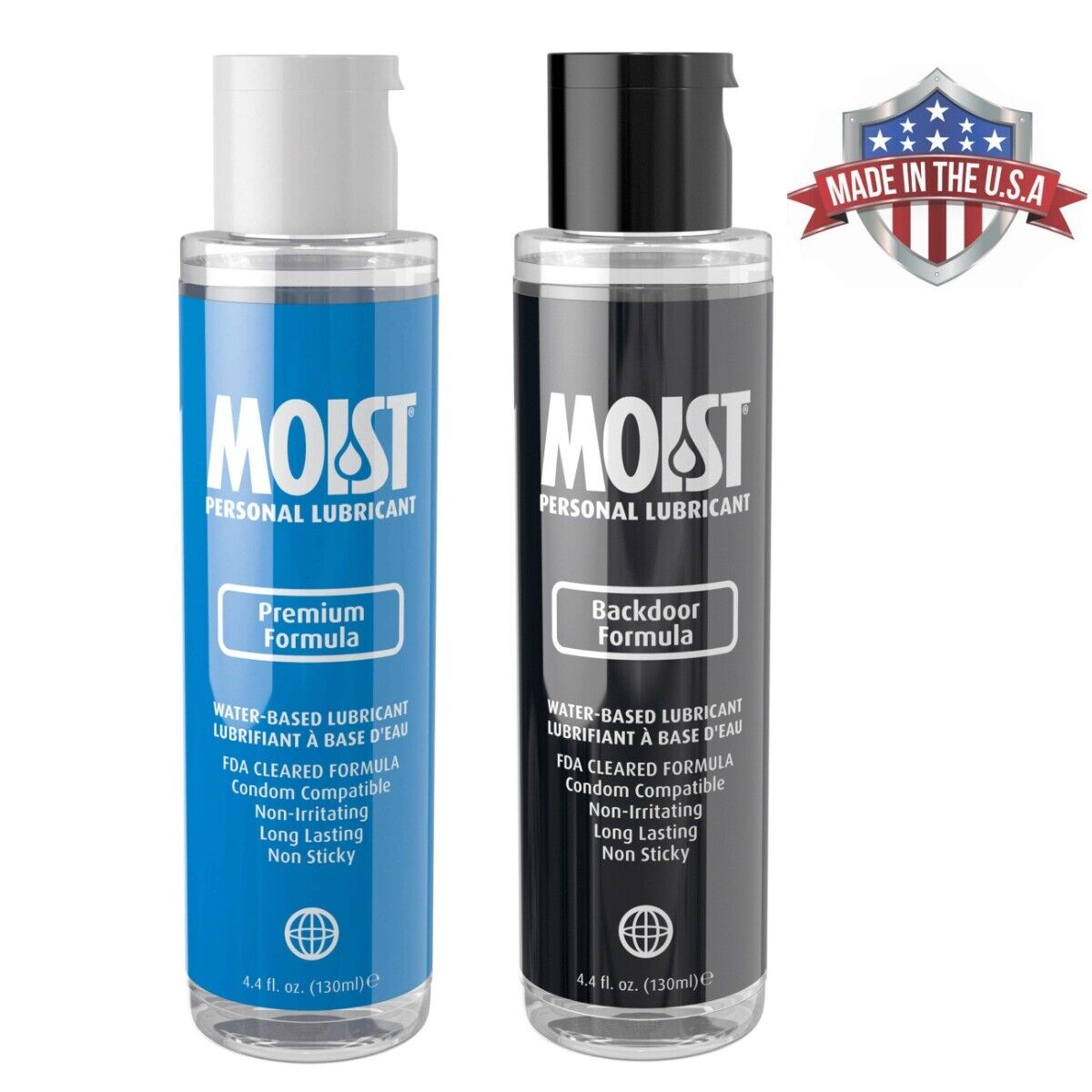 Moist Water-based H2O Premium & Backdoor Formula Personal Lubricant 4.4 fl. oz