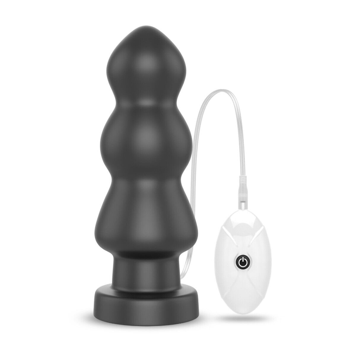 King Sized XL Huge Vibrating Ribbed Anal Butt Plug Dildo Dong Sex Toys