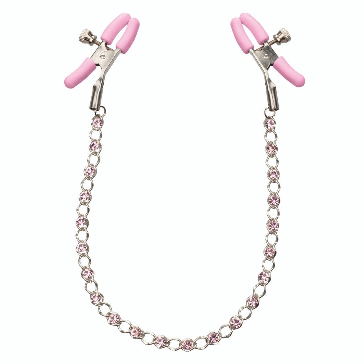 Nipple Play PinkCrystal Chain Nipple Clamps Couple Lover SM Bondage Sex Toys