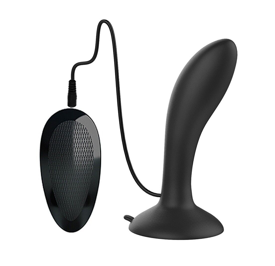 Silicone Vibrating Anal Butt Plug Vibe Dildo Prostate Massager Suction Cup