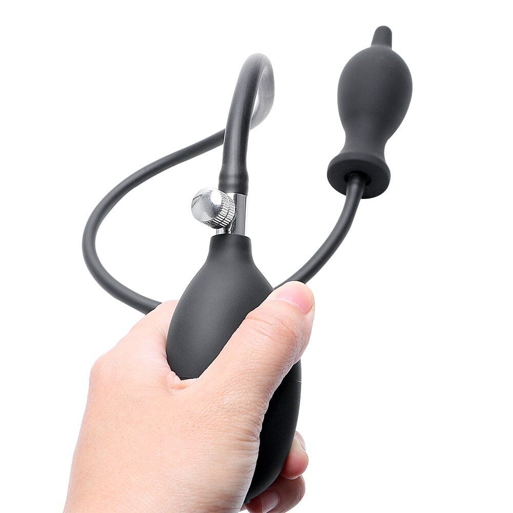 Inflatable Realistic Anal Dildo Butt Plug Balloon Pump Anal Sex Toys