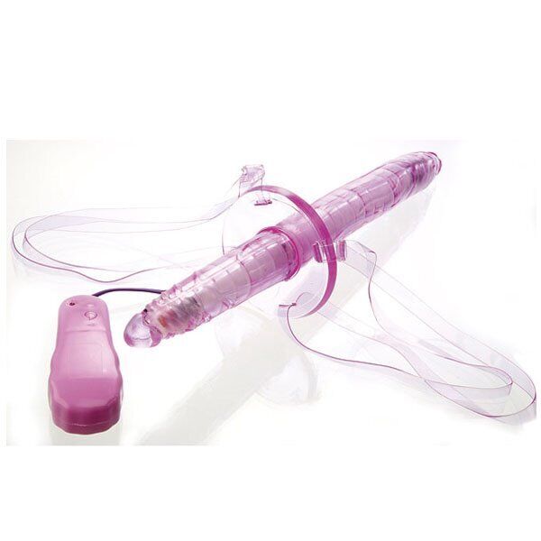 Vibrating Bendable Double Penetration Strap-on Dong Dildo Lesbian Sex-toys