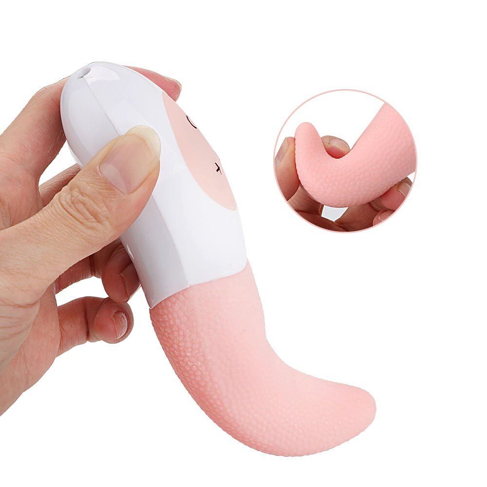 Rechargeable Flicking Tongue Orgasm Vibrator Oral Sex Toys for Women Couples