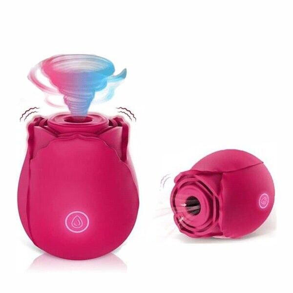 Sucking Rose Nipple Clitoral Vibrator Stimulator Oral Suction Sex Toys for Women