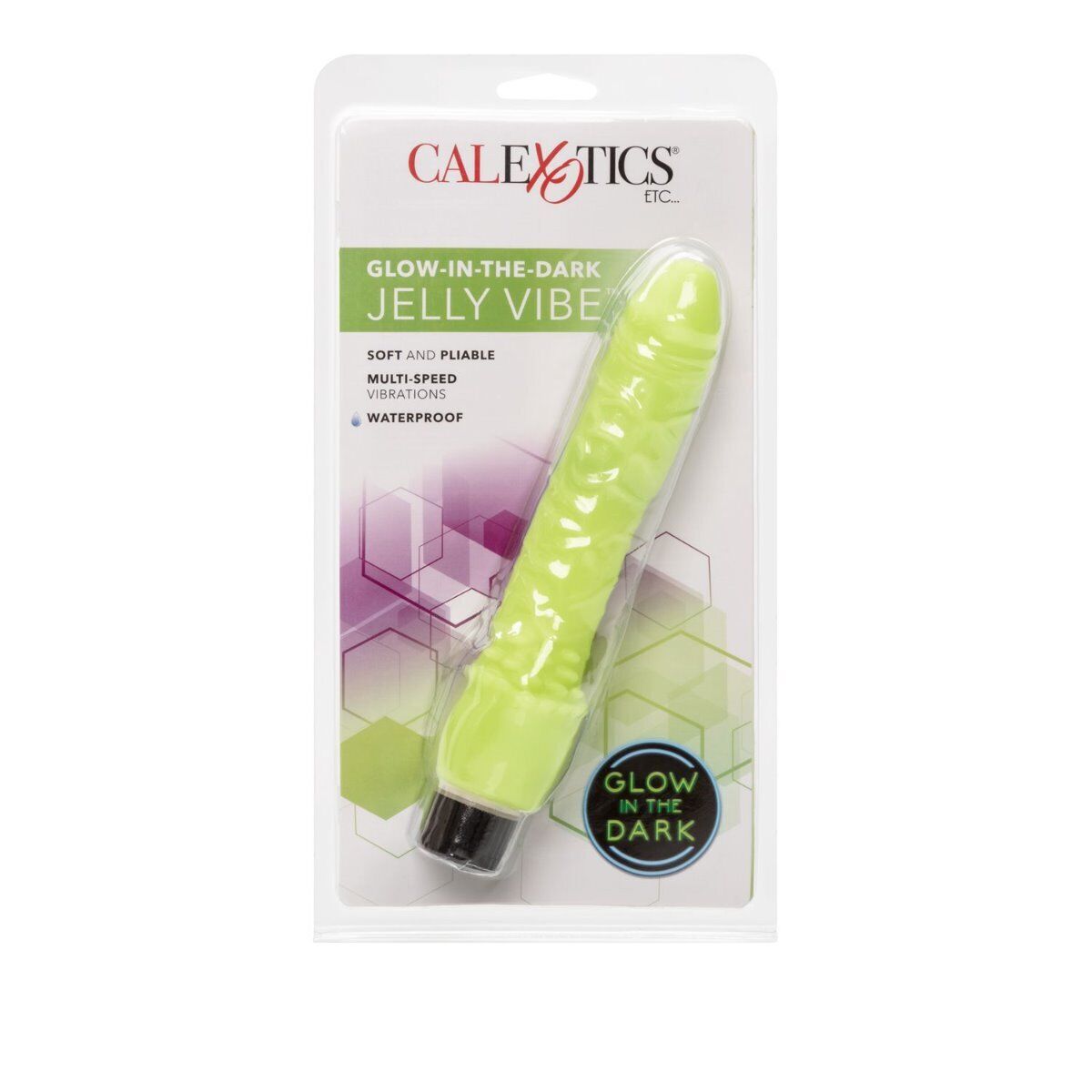 Glow in the Dark Jelly Realistic Vibrator Vibe G-spot Anal Dildo Dong Penis Cock