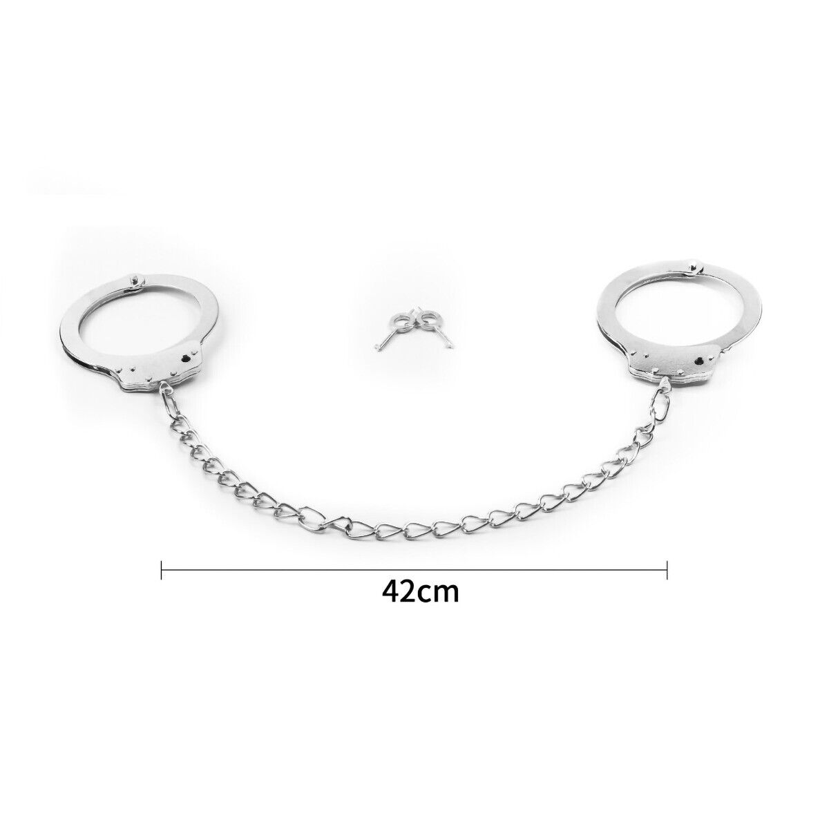 Steel Silver Metal Handcuffs Leg Cuffs Restraint Fetish SM Bondage Sex Toy