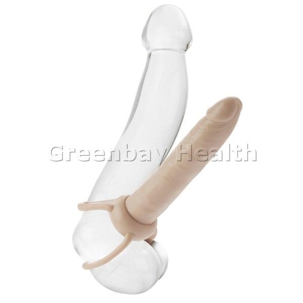 Accomodator Dual Penetrator Double Penetration Cock Ring DP Anal Sex Dildo Dong