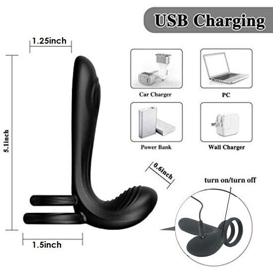 Wireless Vibrating Cock Armor Male Penis Extension Sleeve Ring Girth Enlarger