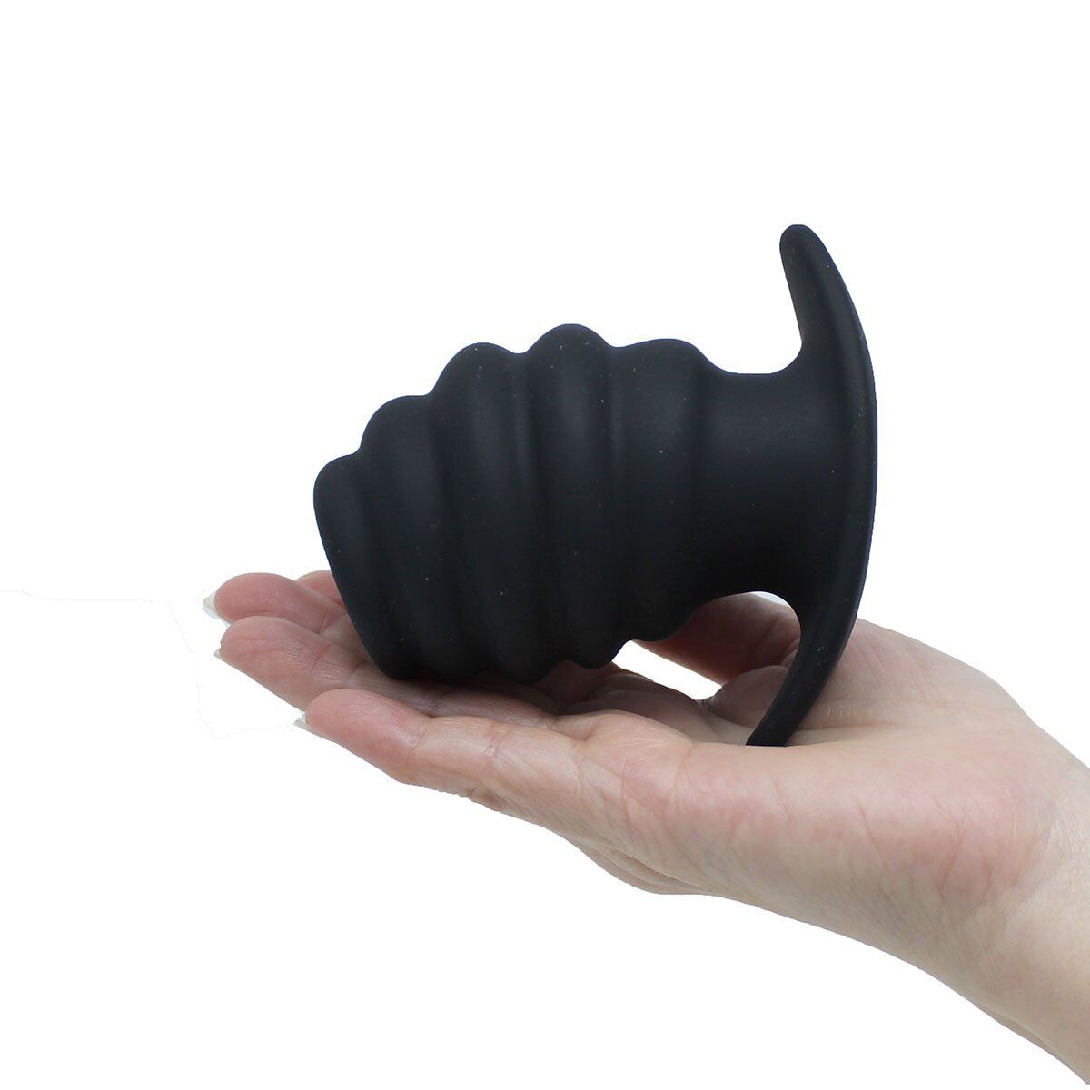 Silicone Ribbed Hollow Tunnel Butt Plug Stretcher Anal Play Sex Toys