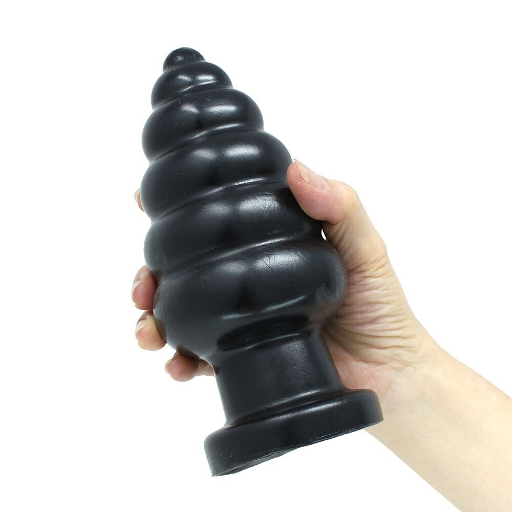 7" Huge Extra Large XXL Anal Plug Dildo Ribbed Butt Stretcher Anal Play Sex Toy