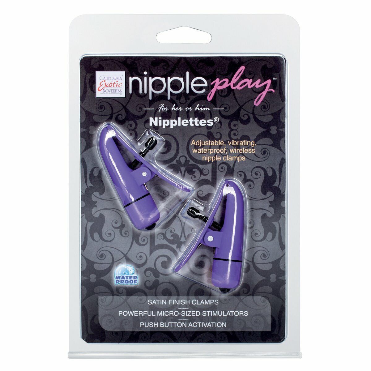 Wireless Cordless Vibrating Nipple Clamps Breast Nipple Play SM Bondage Sex Toy