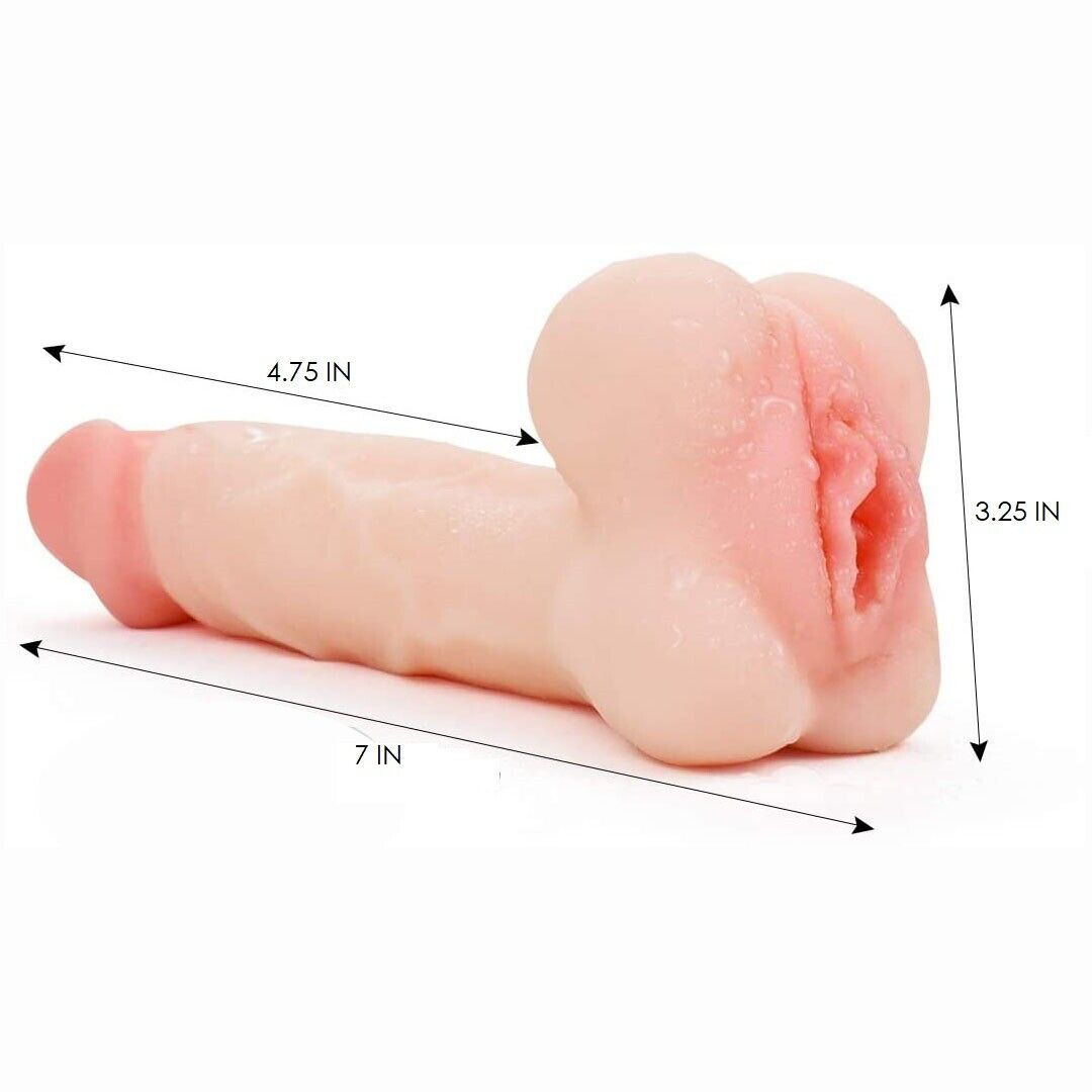 Realistic Vagina Pussy Male Masturbator Stroker Penis Extension Sleeve Sex Toys