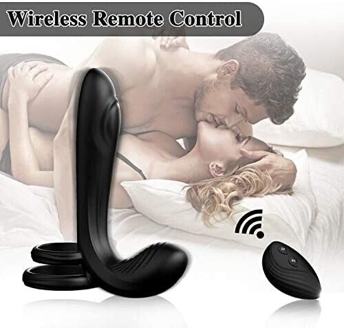 Wireless Vibrating Cock Armor Male Penis Extension Sleeve Ring Girth Enlarger