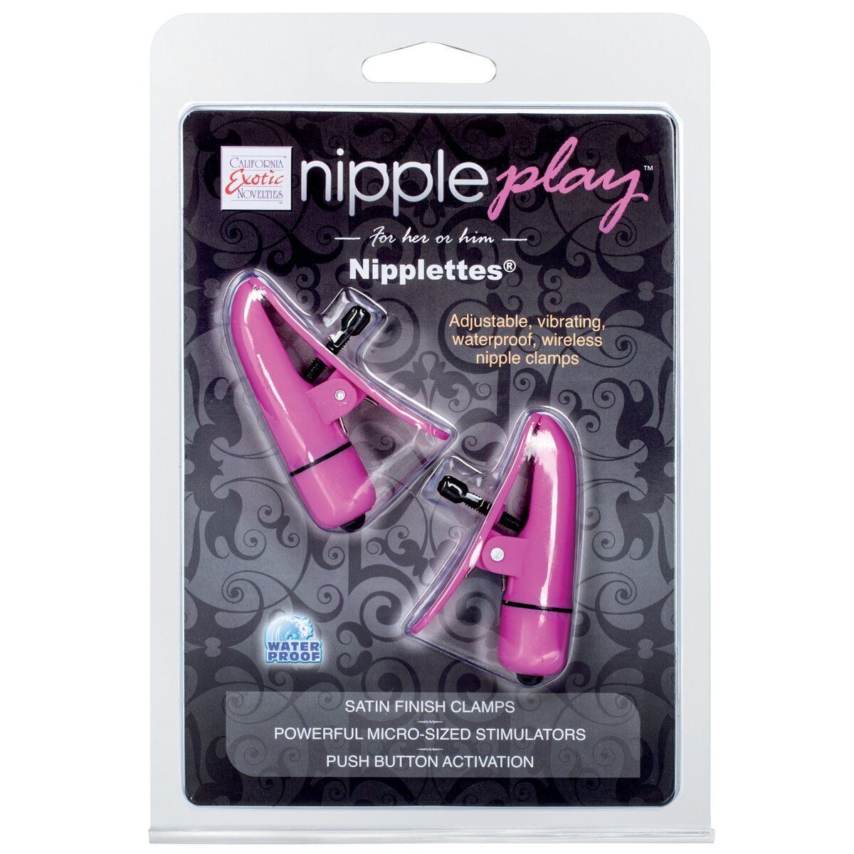 Wireless Cordless Vibrating Nipple Clamps Breast Nipple Play SM Bondage Sex Toy