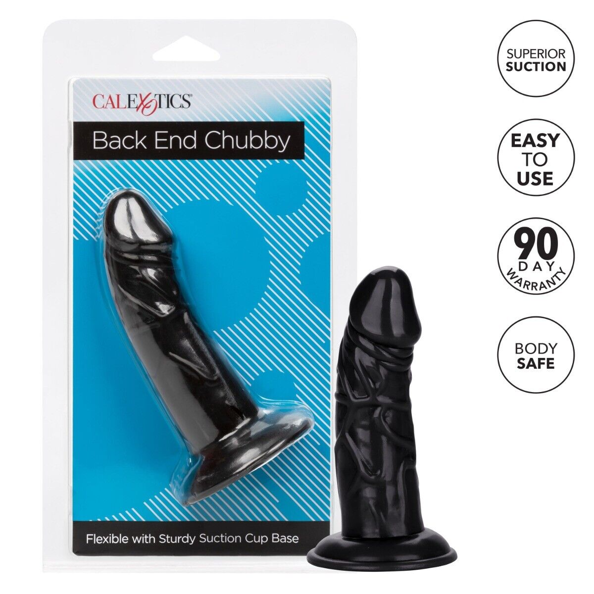 Thick Realistic Black Anal Dildo Dong Butt Plug with Suction Cup