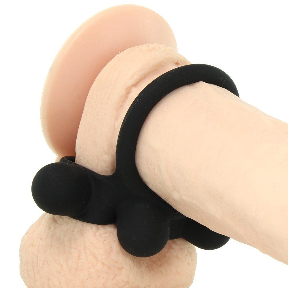 Silicone Stretchy Medium Cock Ring Scrotum Ball Stretcher with Added Weight