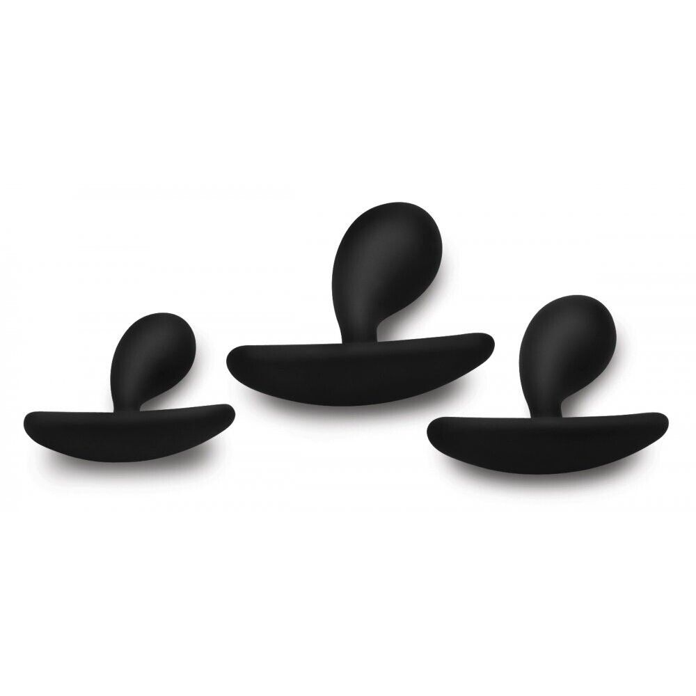 Master Series Dark Droplets 3 Piece Curved Silicone Anal Trainer Set