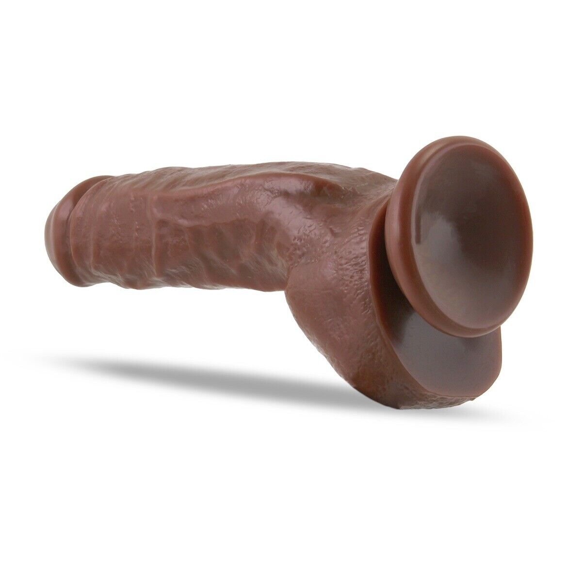 9" Extra Large Realistic Black Cock and Balls Dildo Dong with Suction Cup