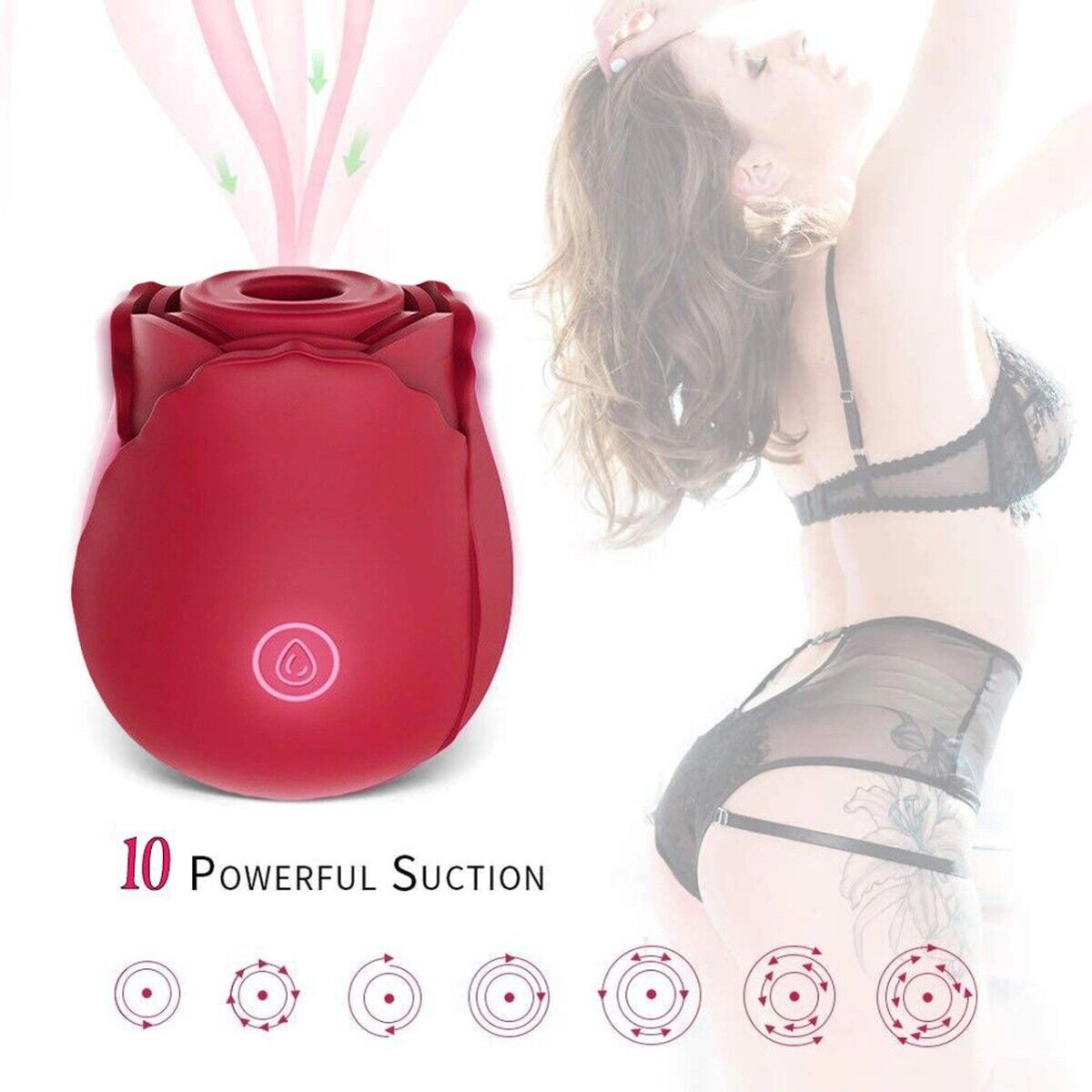 Sucking Rose Nipple Clitoral Vibrator Stimulator Oral Suction Sex Toys for Women