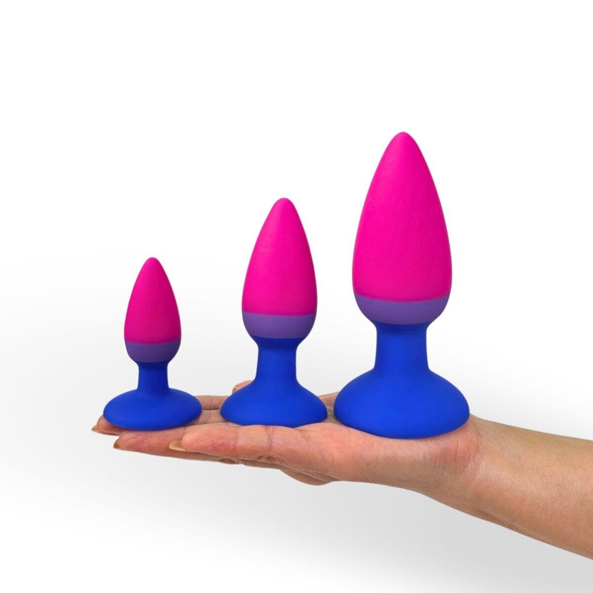 Colorful Silicone Anal Butt Plug Set Anal Training Kit Sex Toys for Men Women