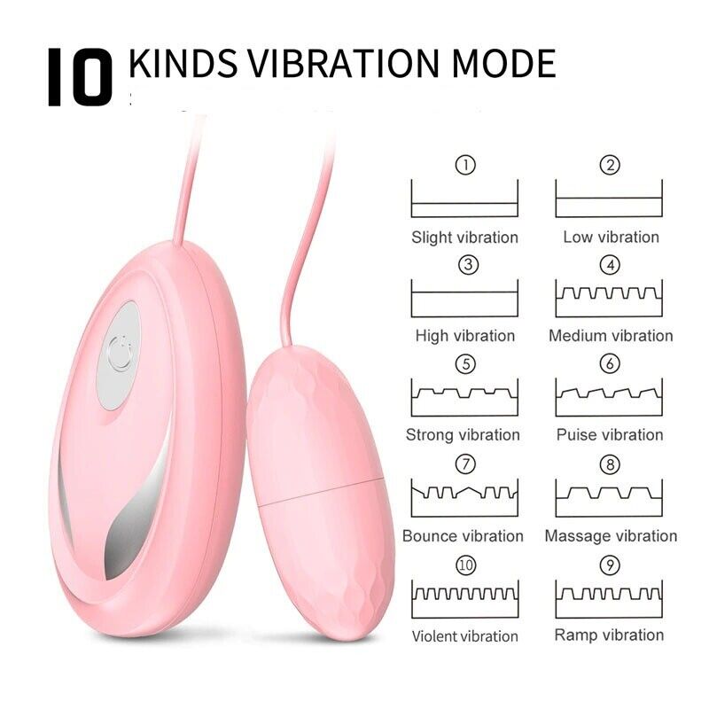 10 Speed Vibrating Egg Bullet G-spot Clit Anal Vibe Vibrator Sex Toys for Women