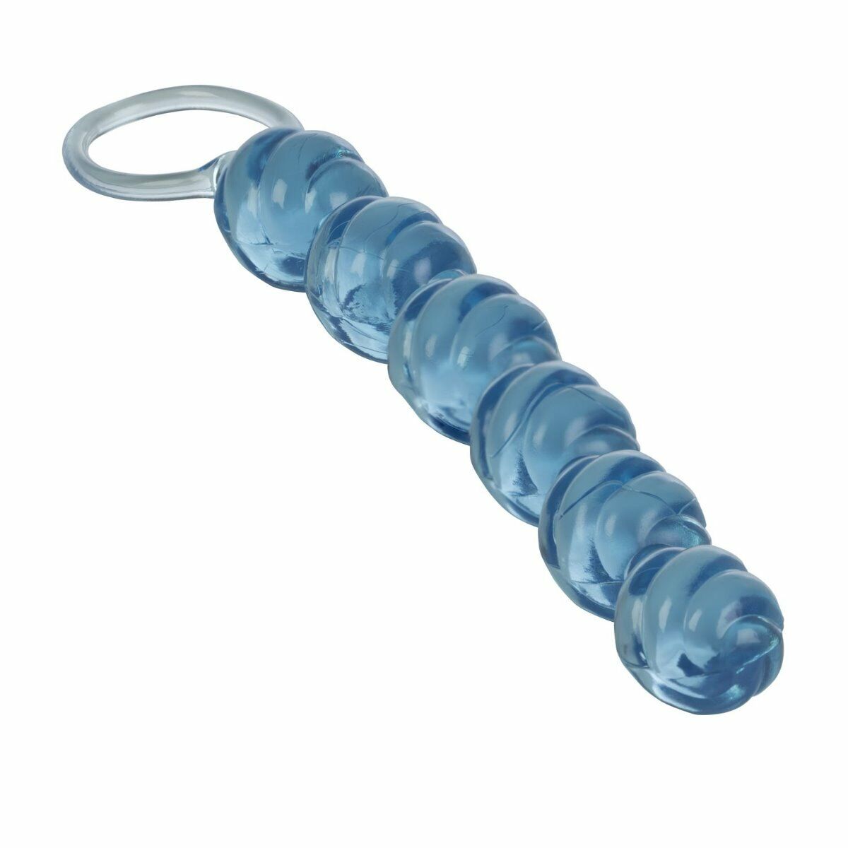 Jelly Graduated Bendable Swirl Pleasure Anal Beads Butt Plug Retrieval Ring