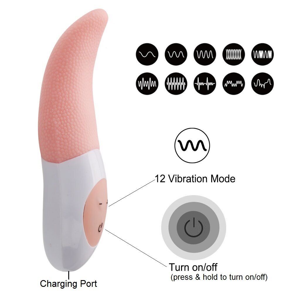 Rechargeable Flicking Tongue Orgasm Vibrator Oral Sex Toys for Women Couples