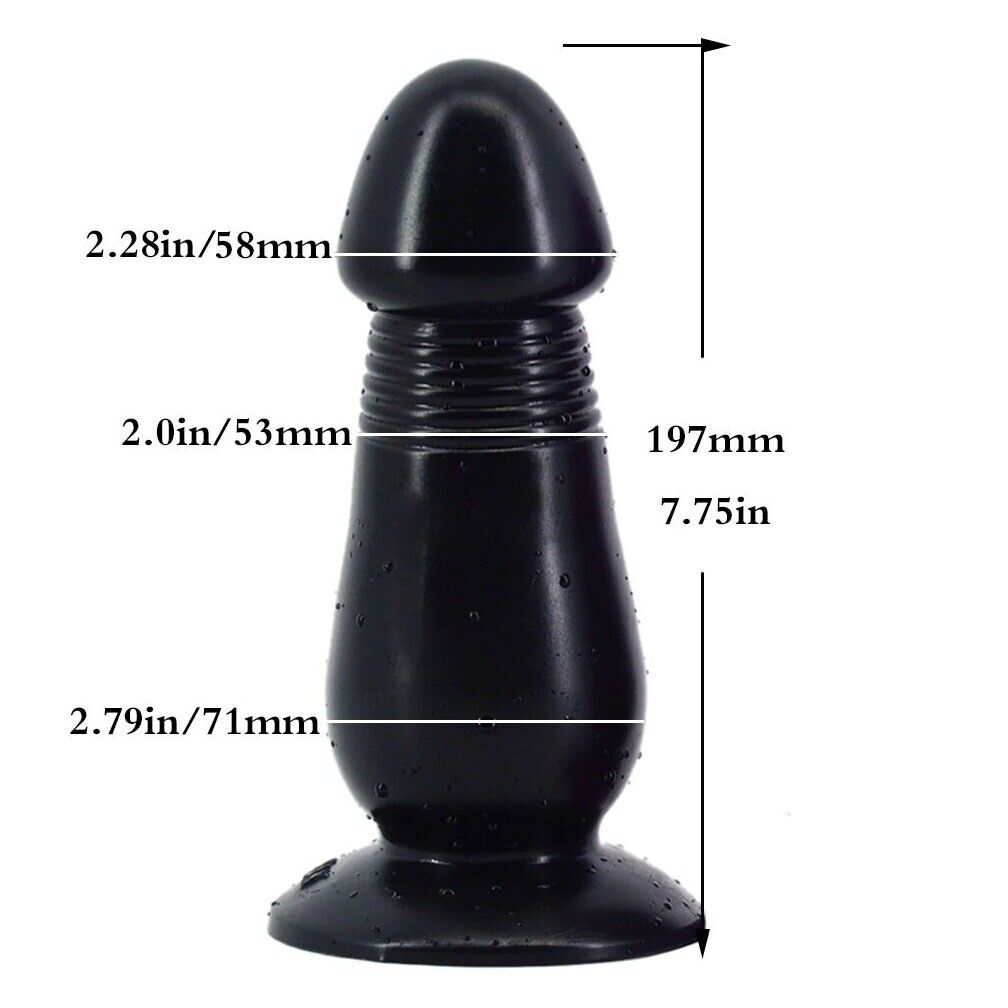 Soft Squeezable XL Extra Large Realistic Anal Butt Plug Dildo With Suction Cup