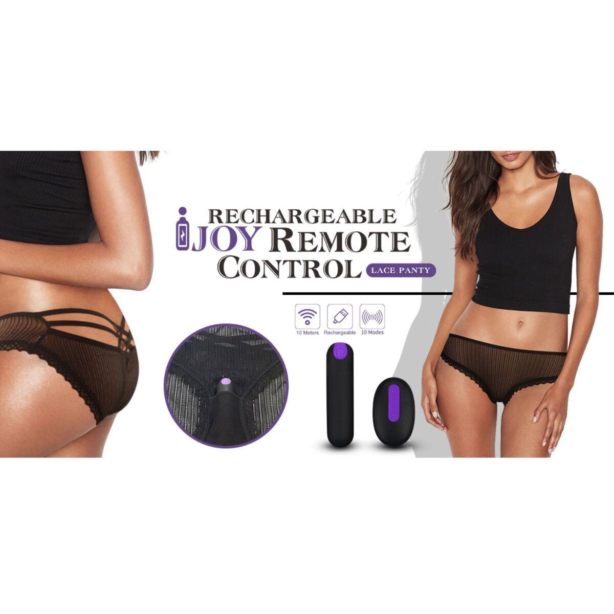 Rechargeable Wireless Remote Control Vibrating Lace Panties Sex-toys for Couples