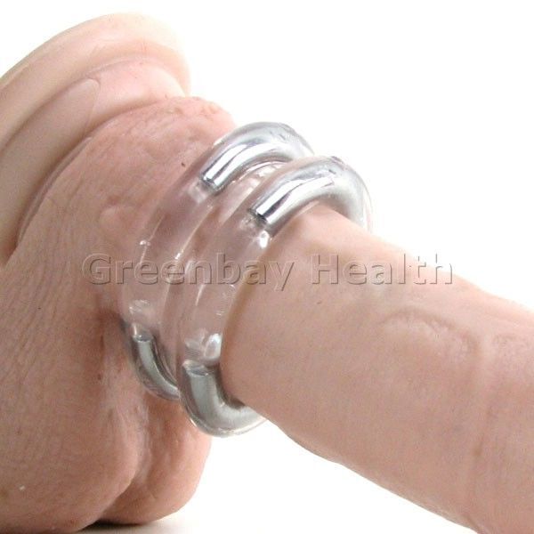 Support Plus Double Stack Penis Erection Enhancer Keeper Cock Ring Steel Support