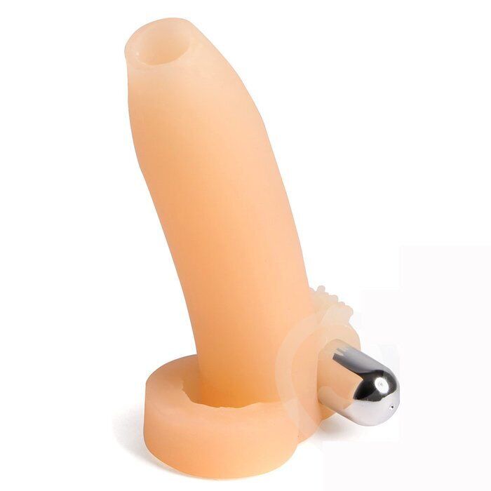 RealFeel Vibrating Cock Sleeve Sheath Penis Extension Girth Enhancer + Ball Loop