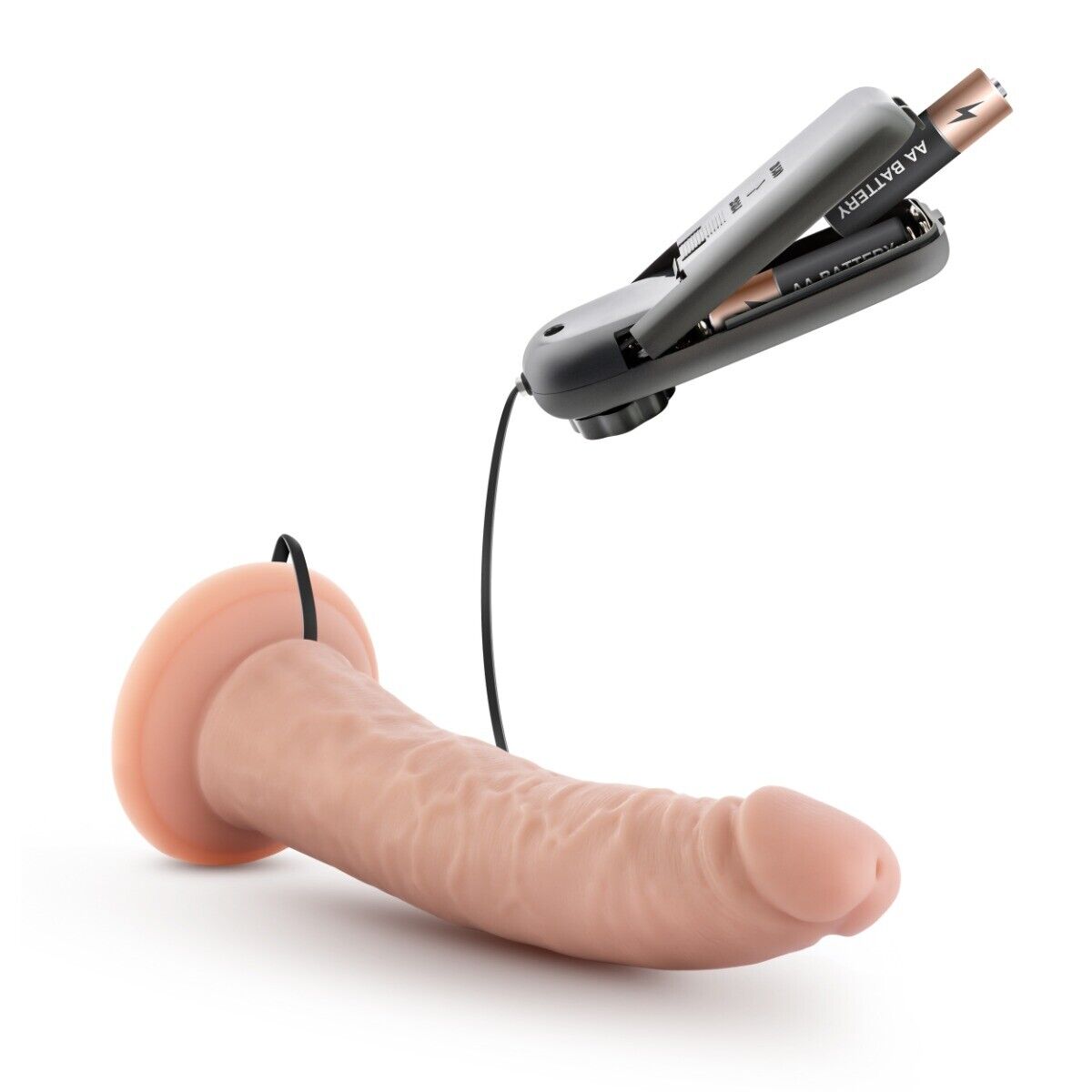 Vibrating 7" Realistic G-spot Anal Cock Dildo Dong Strap-on Harness Compatible