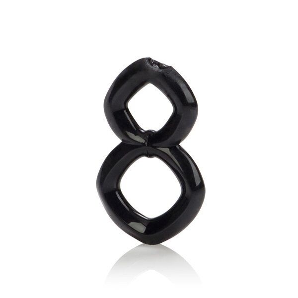 Crazy 8 Black Cock Balls Support Ring Male Penis Erection Enhancer Prolonging