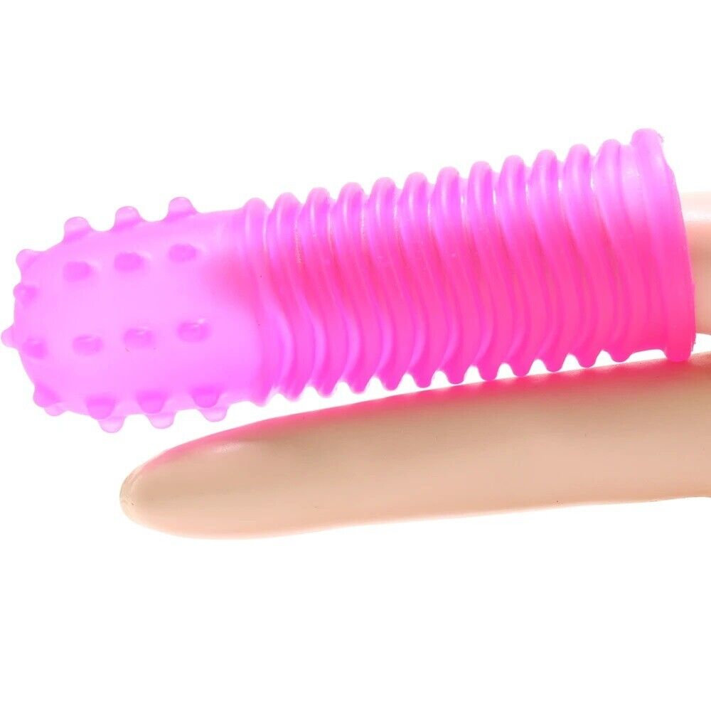 G-spot Clit Stimulation Finger Sleeve Fingering Sex Toys for Women Couples