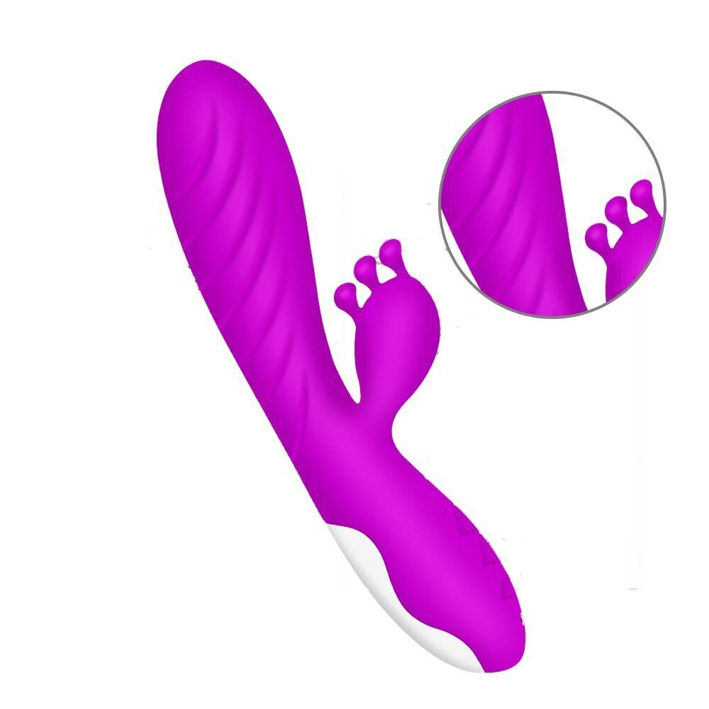 Silicone Rechargeable Clit G-spot Rabbit Vibrator Sex-toys for Women Couples