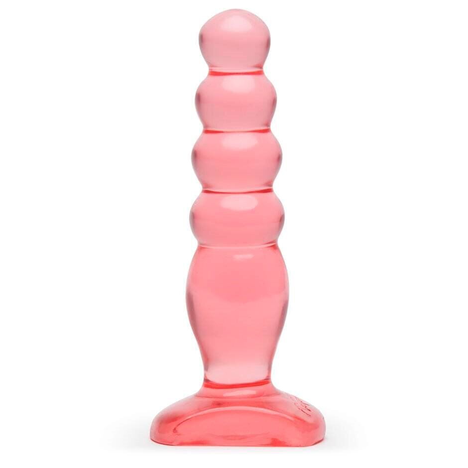 5.5" Crystal Jellies Jelly Anal Delight Anal Sex Butt Plug w/ Orgasm Beads