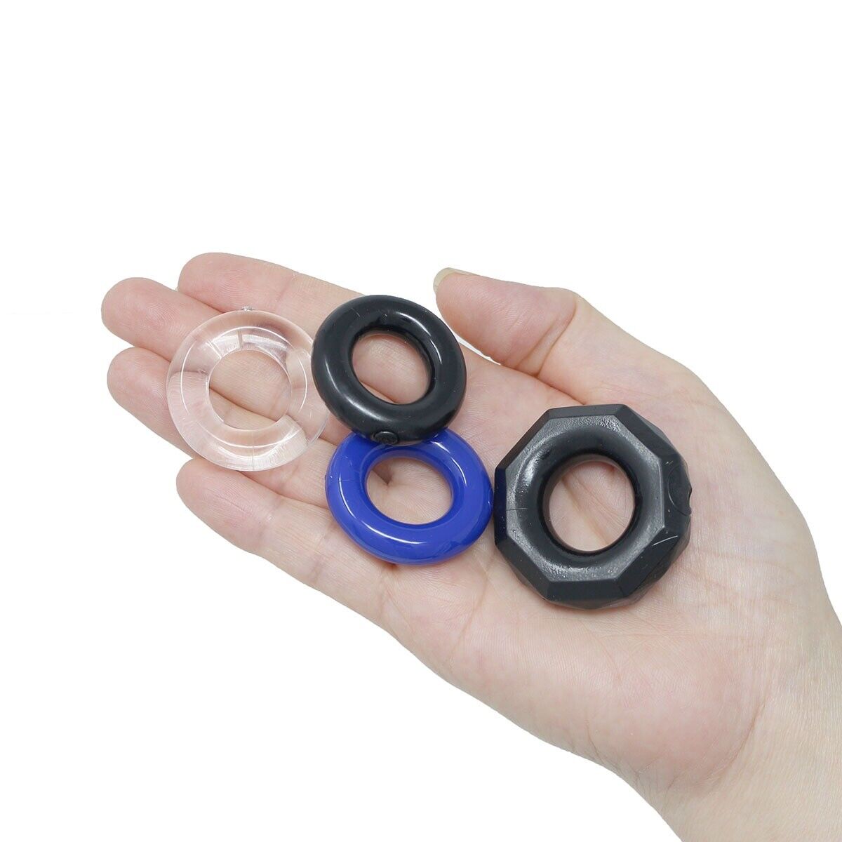 4 Soft Stretchy Male Penis Cock Ring Prolong Delay Sex Toys for Couples