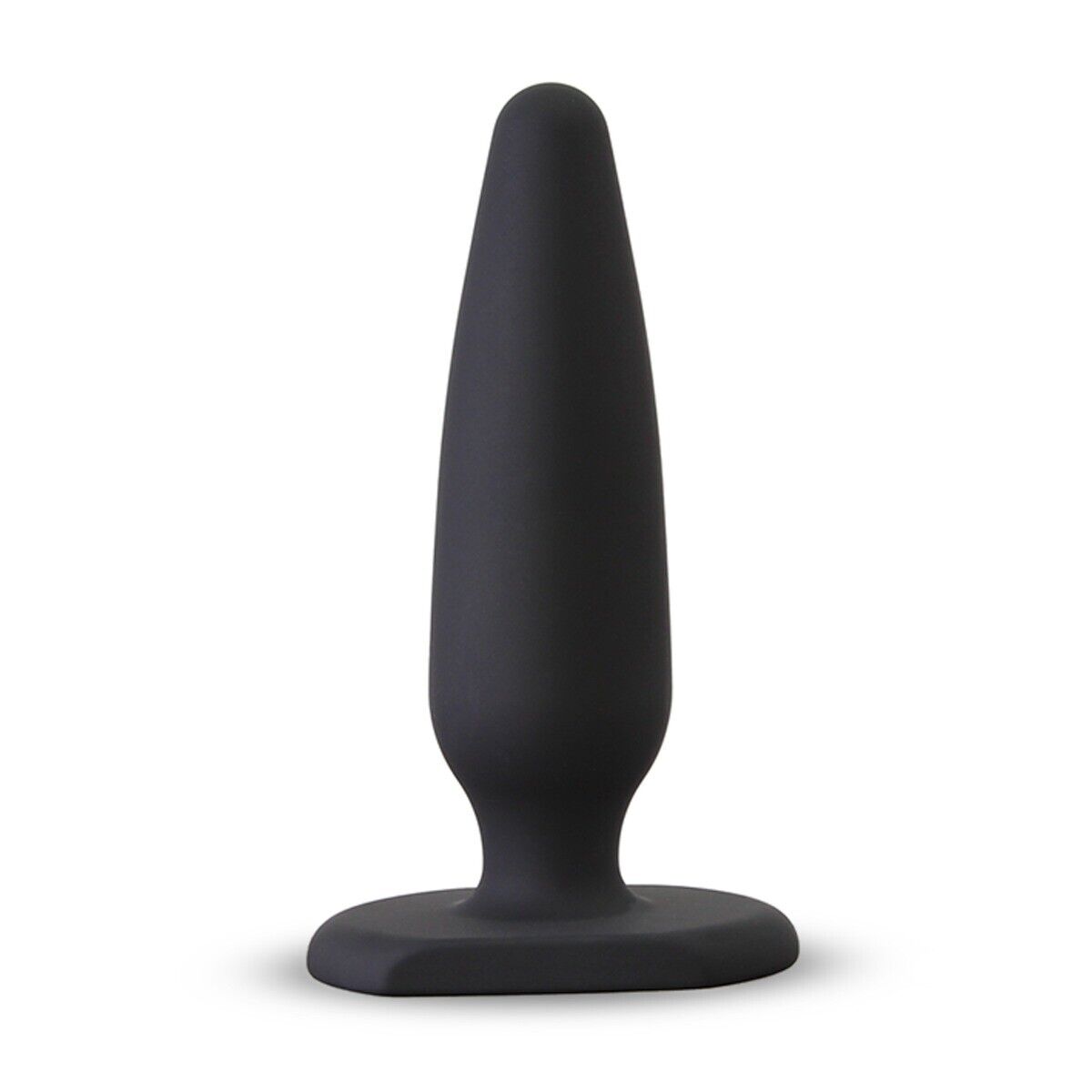 Soft Smooth Flexible 5" Black Silicone Anal Butt Plug Anal Play Training Sex Toy