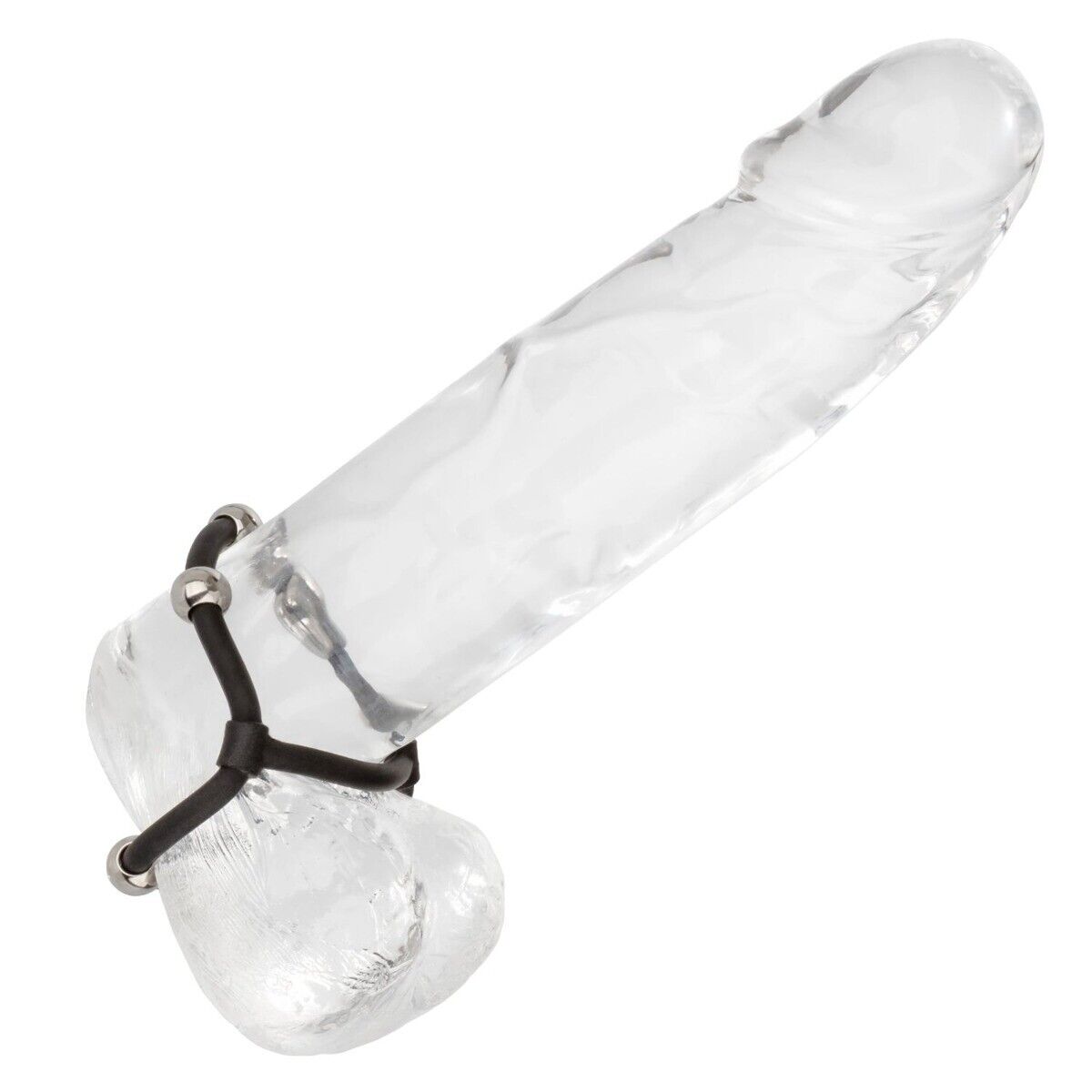 Steel Beaded Dual Silicone Maximizer Penis Cock and Ball Ring Sex Toys for Men