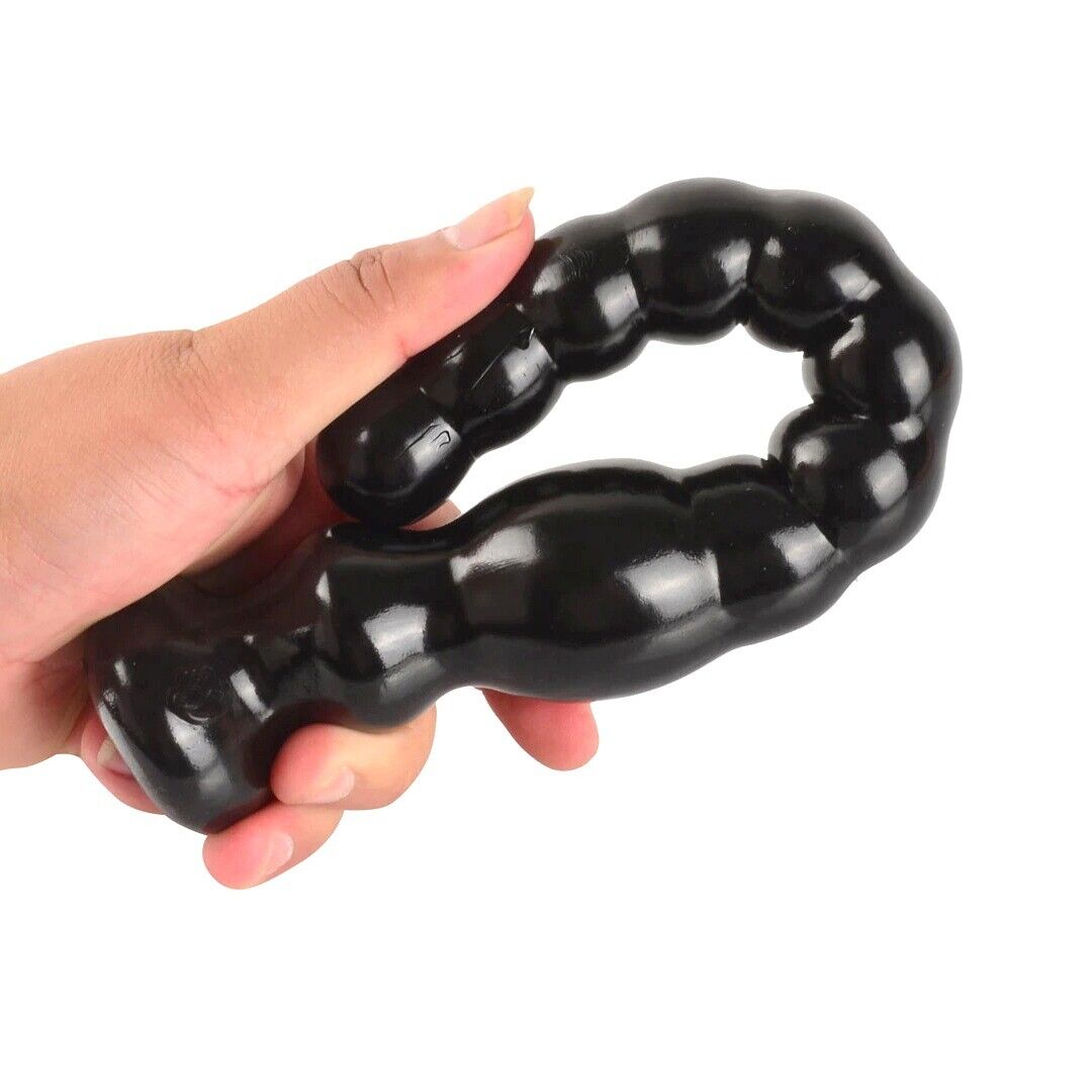 Soft Bendable Squeezable XL Extra Large Anal Butt Plug Beads Suction Cup