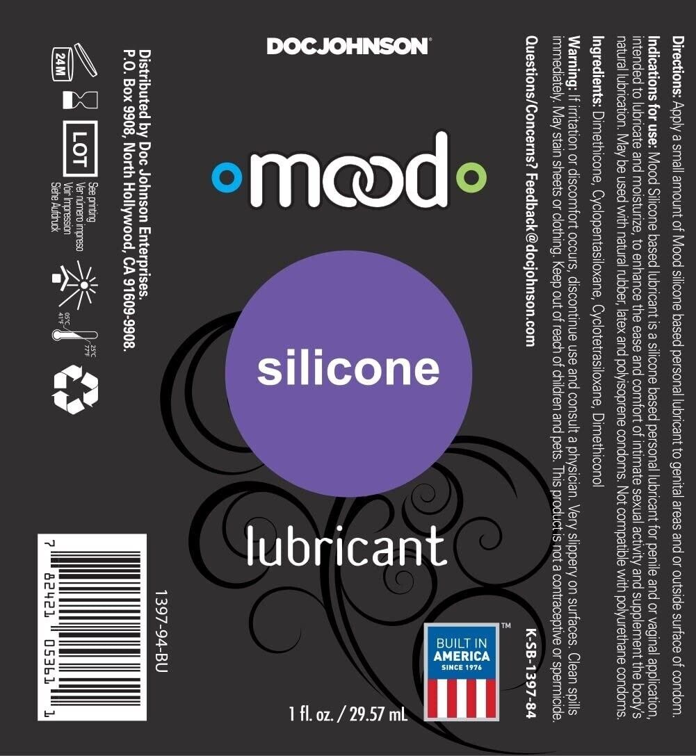 Doc Johnson Mood Lube 5 Pack Sampler Silicone Water Based Warming Lubricant