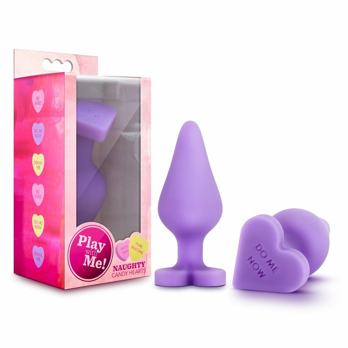 Naughty Candy Heart Do Me Now Silicone Anal Butt Plug Beginner Anal Sex Toy