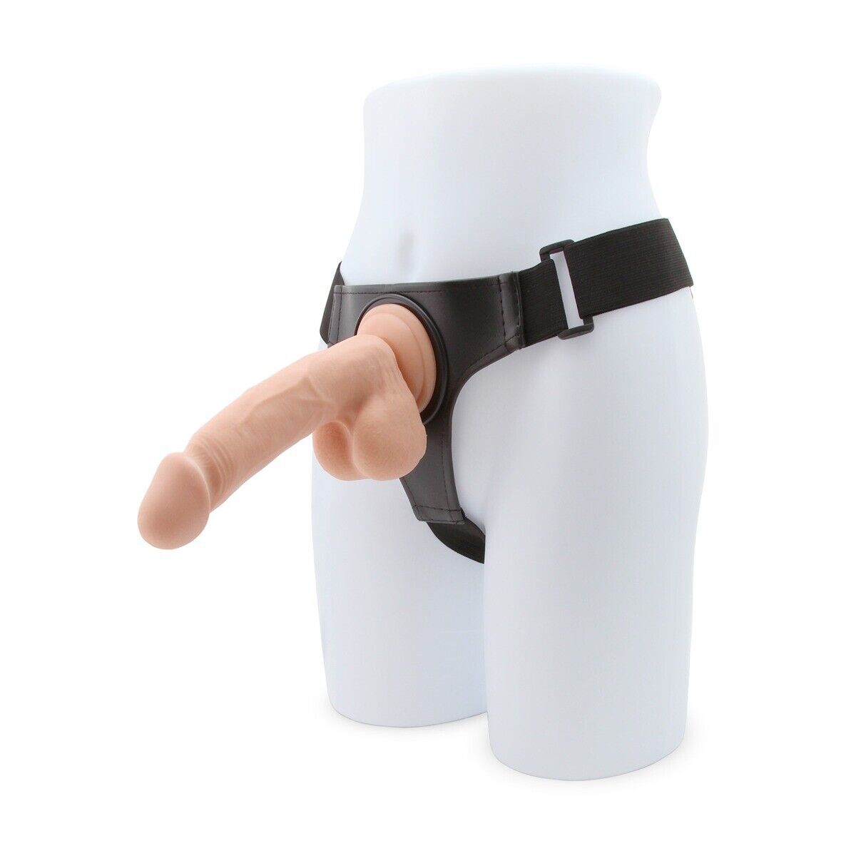 Easy On Off Suction Cup Strap On Harness with 8.5" Vibrating Dildo Dong Sex Toys