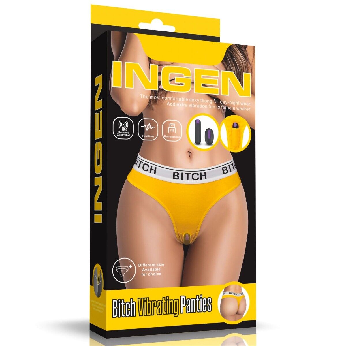 Sexy Bitch Wireless Remote Control Vibrating Panties Thong Sex Toys for Couples