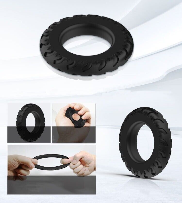 2 Stretchy Silicone Male Penis Enhancer Prolong Delay Sex Cock Ring for Men