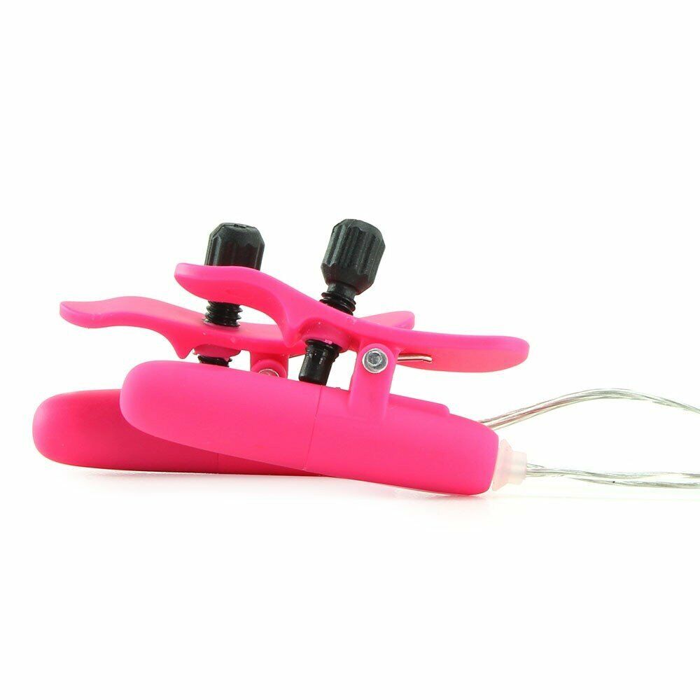 Vibrating Heated Nipple Clamps Vibe Vibrator SM Beginner Bondage Gear Sex Toy