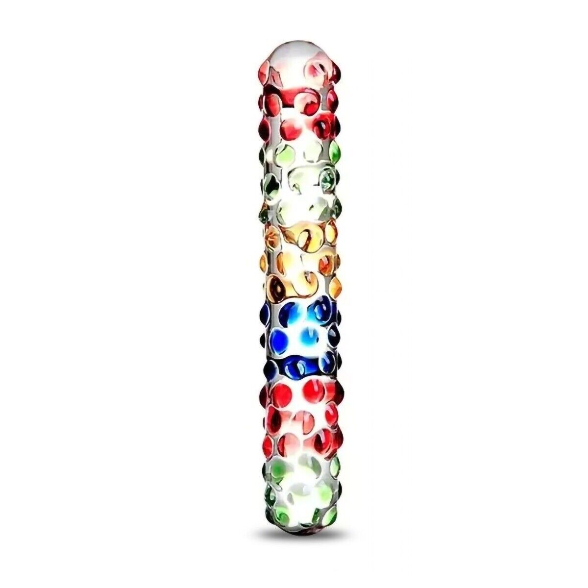 Nubby Textured Sensual Glass Anal G-spot Dildo Dong Massager Wand